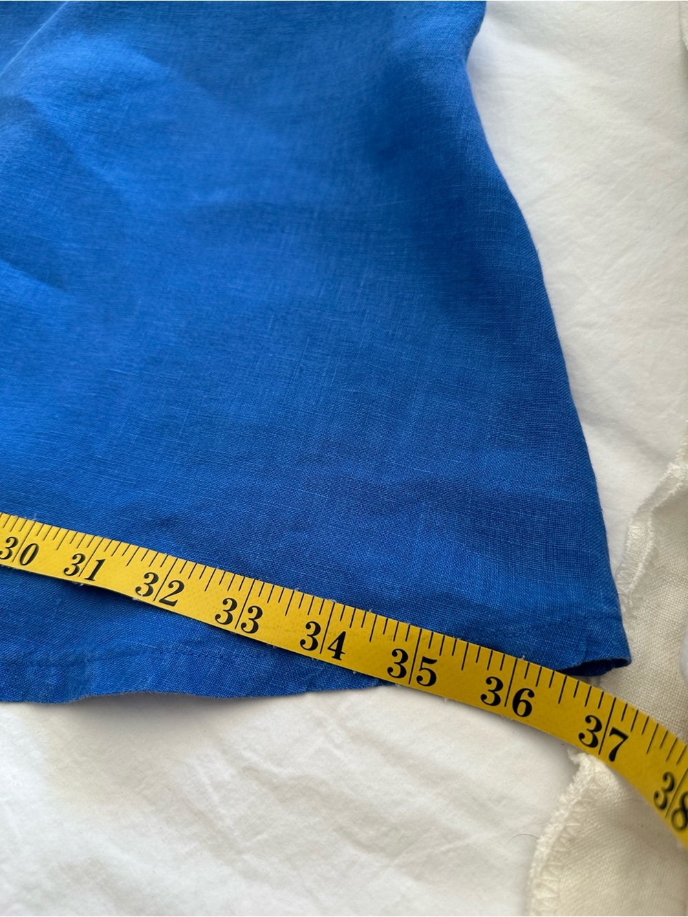 bryn Walker linen French blue dress, size large - Picture 11 of 15